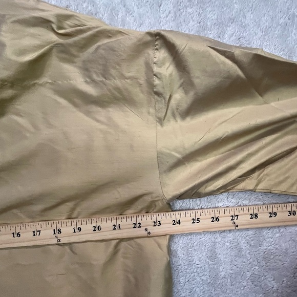 100% Silk Embroidered Button Up Shirt Jacket Stand Collar Sz M Floral Beaded - Picture 14 of 14